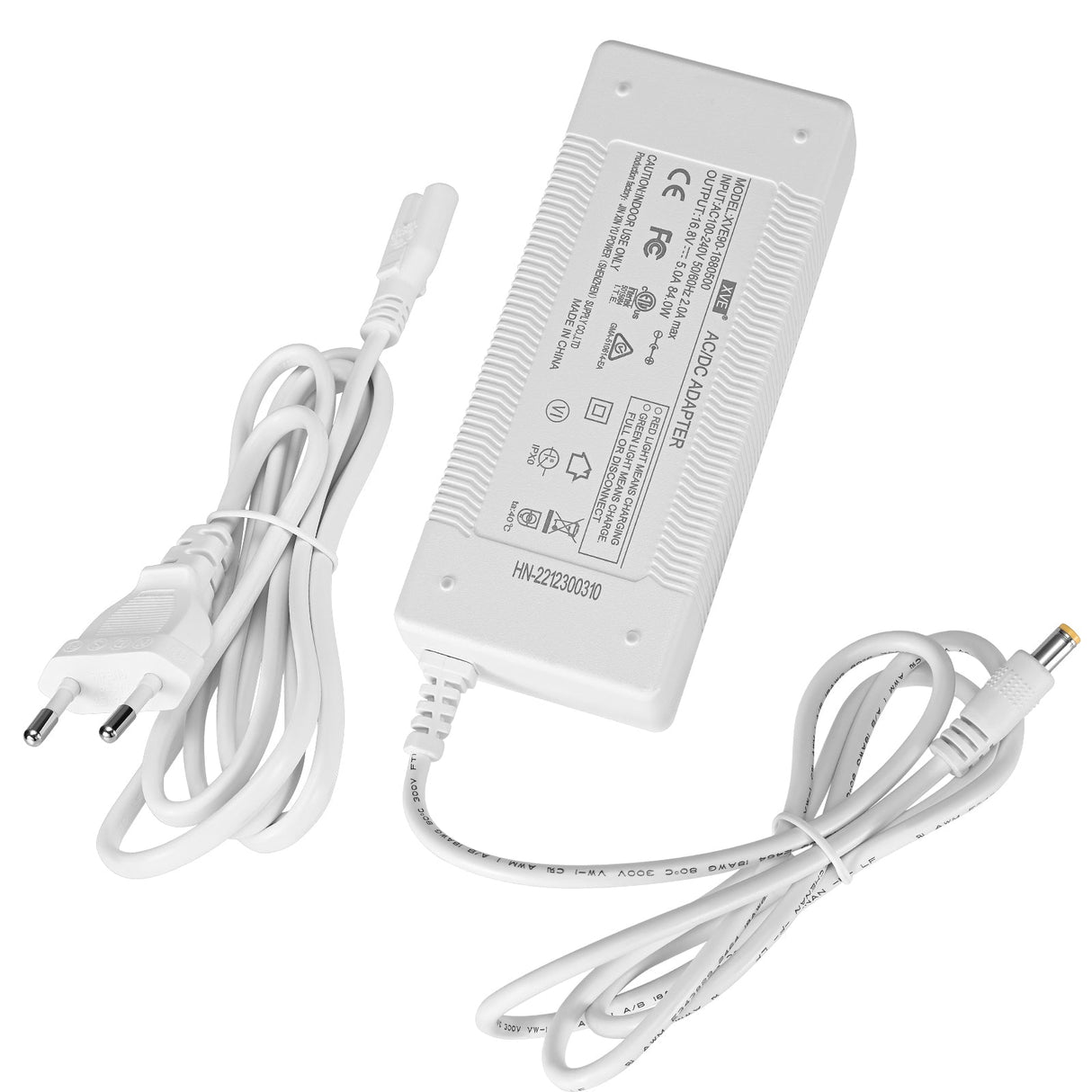 Adaptador de alimentação branco e cabo de alimentação para concentrador de oxigénio VP-1/VP-2