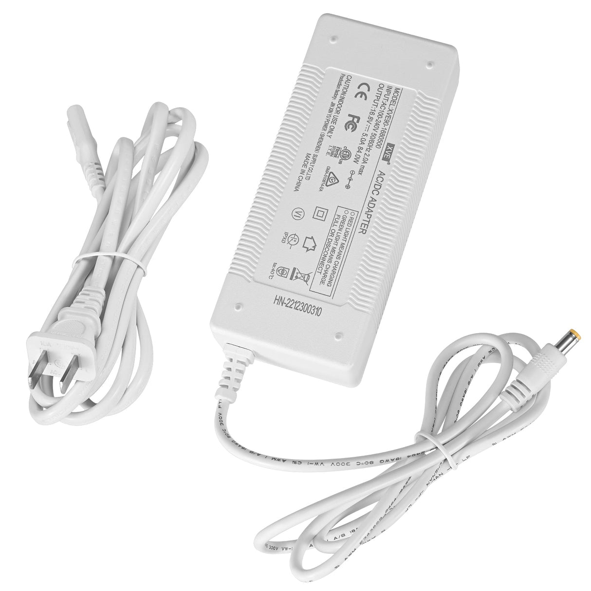 Adaptador de alimentação branco e cabo de alimentação para concentrador de oxigénio VP-1/VP-2
