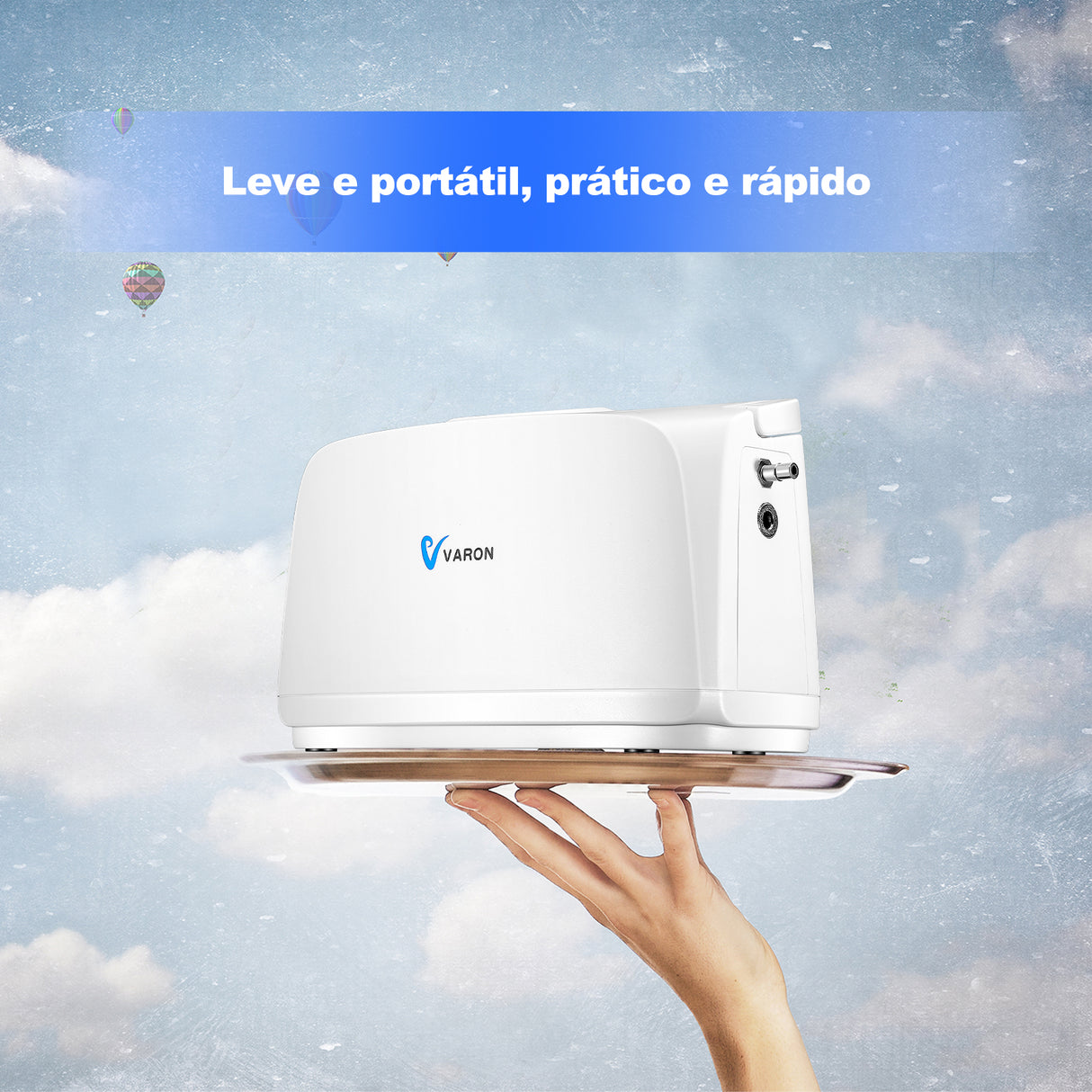 Concentrador de oxígeno portátil pulsado de frecuencia fija VARON VL-1 | Ideal para movilidad, con certificación CE