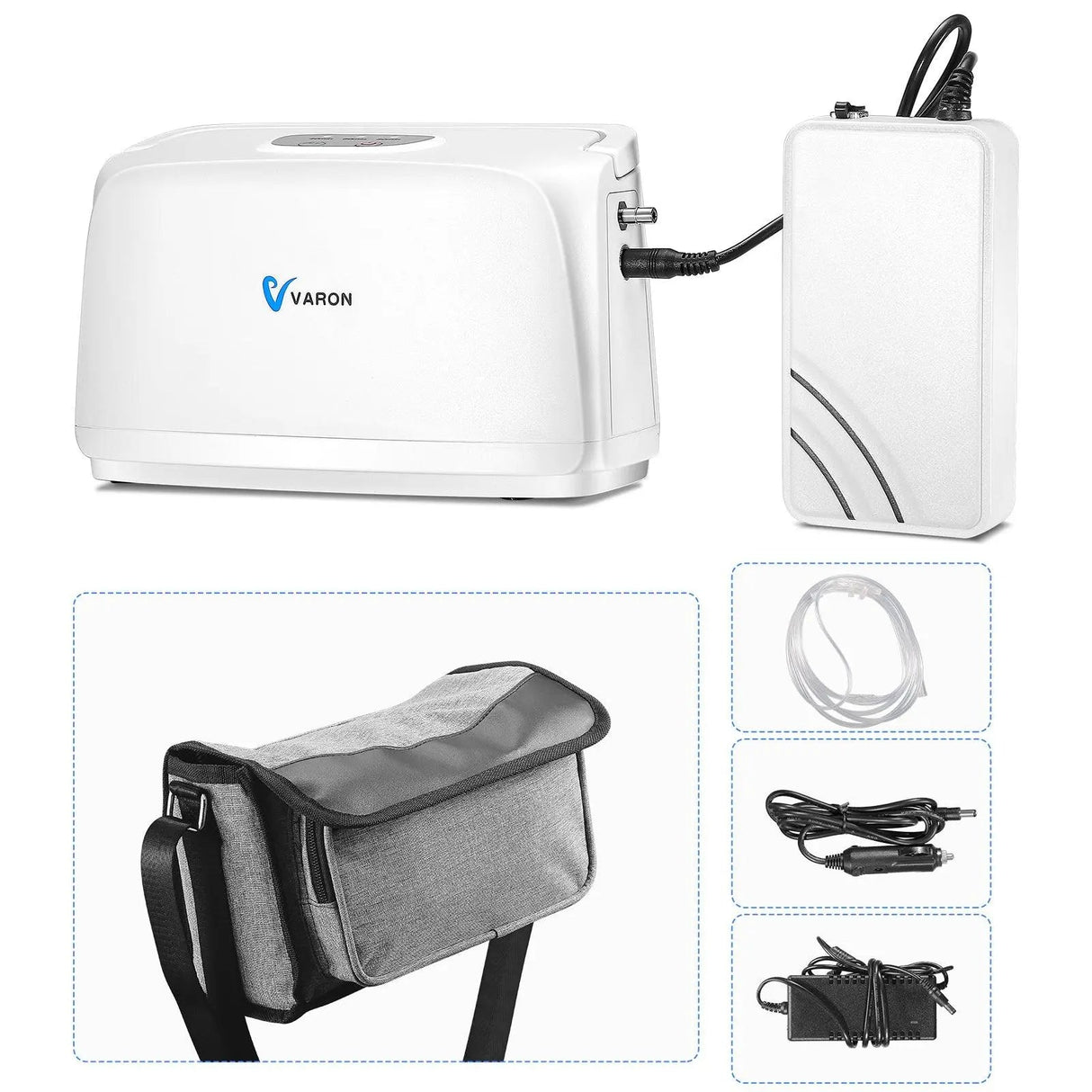 Concentrador de oxígeno portátil pulsado de frecuencia fija VARON VL-1 | Ideal para movilidad, con certificación CE