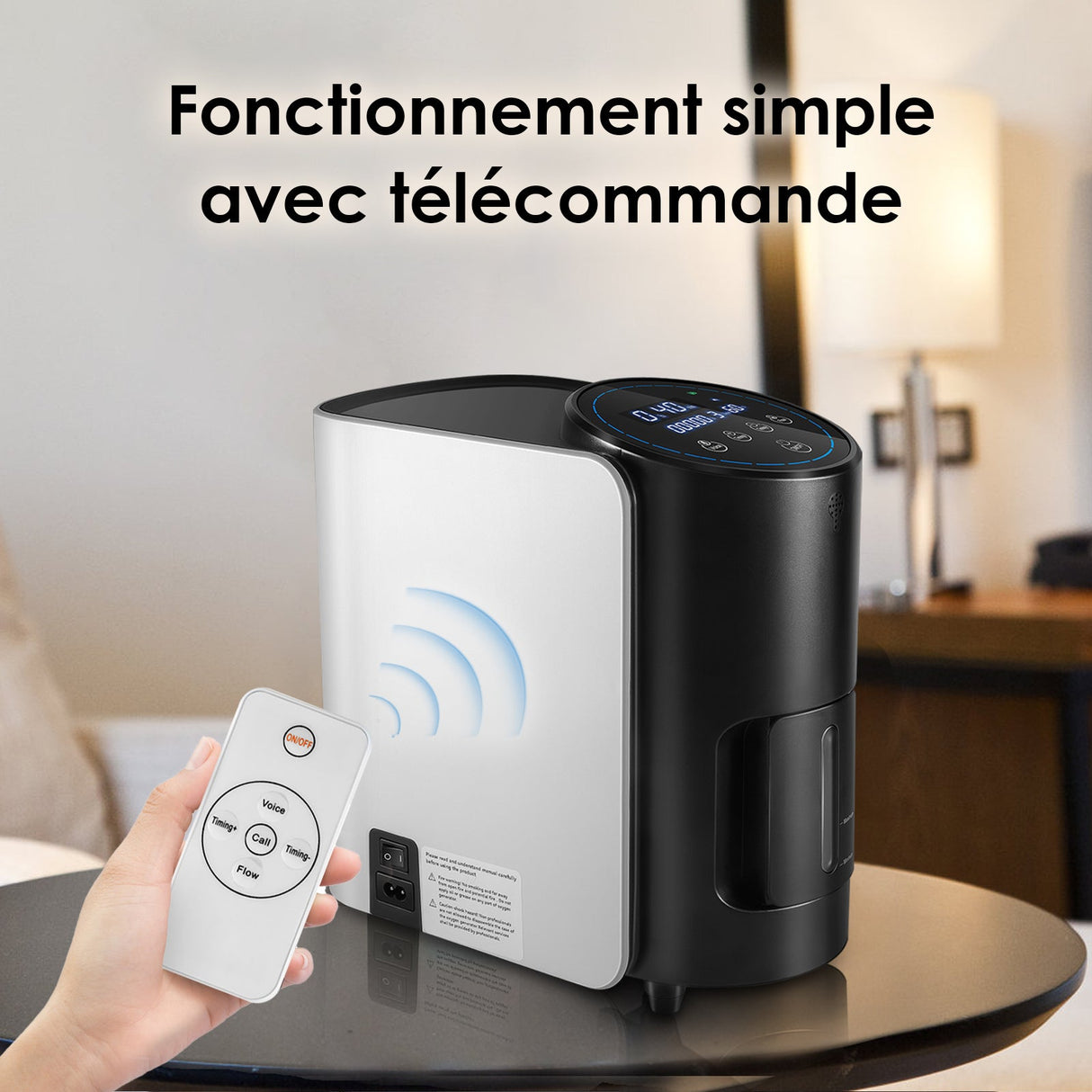 Concentrador de oxigénio doméstico VARON VH-1 | 1-7L/min, Vital Senior Health, certificado CE