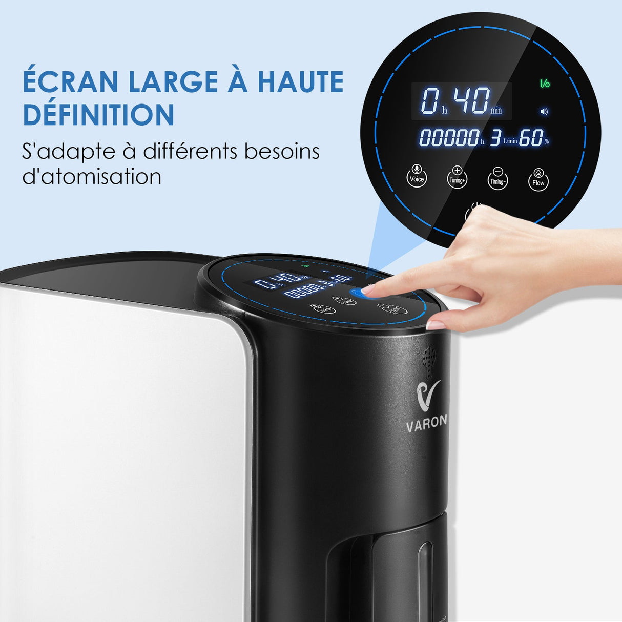 Concentrador de oxigénio doméstico VARON VH-1 | 1-7L/min, Vital Senior Health, certificado CE