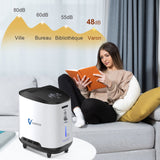 Concentrador de oxigénio doméstico VARON VH-2 | 1-7L/min ajustável, funcionamento 24 horas, aprovação CE