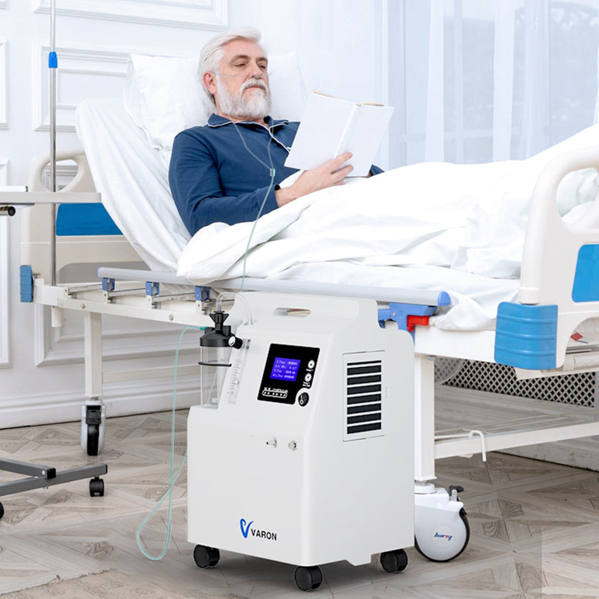 Concentrador de Oxigénio Serene 5 de 5 L da FDA VARON - Certificação CE, Funcionamento de 72 horas
