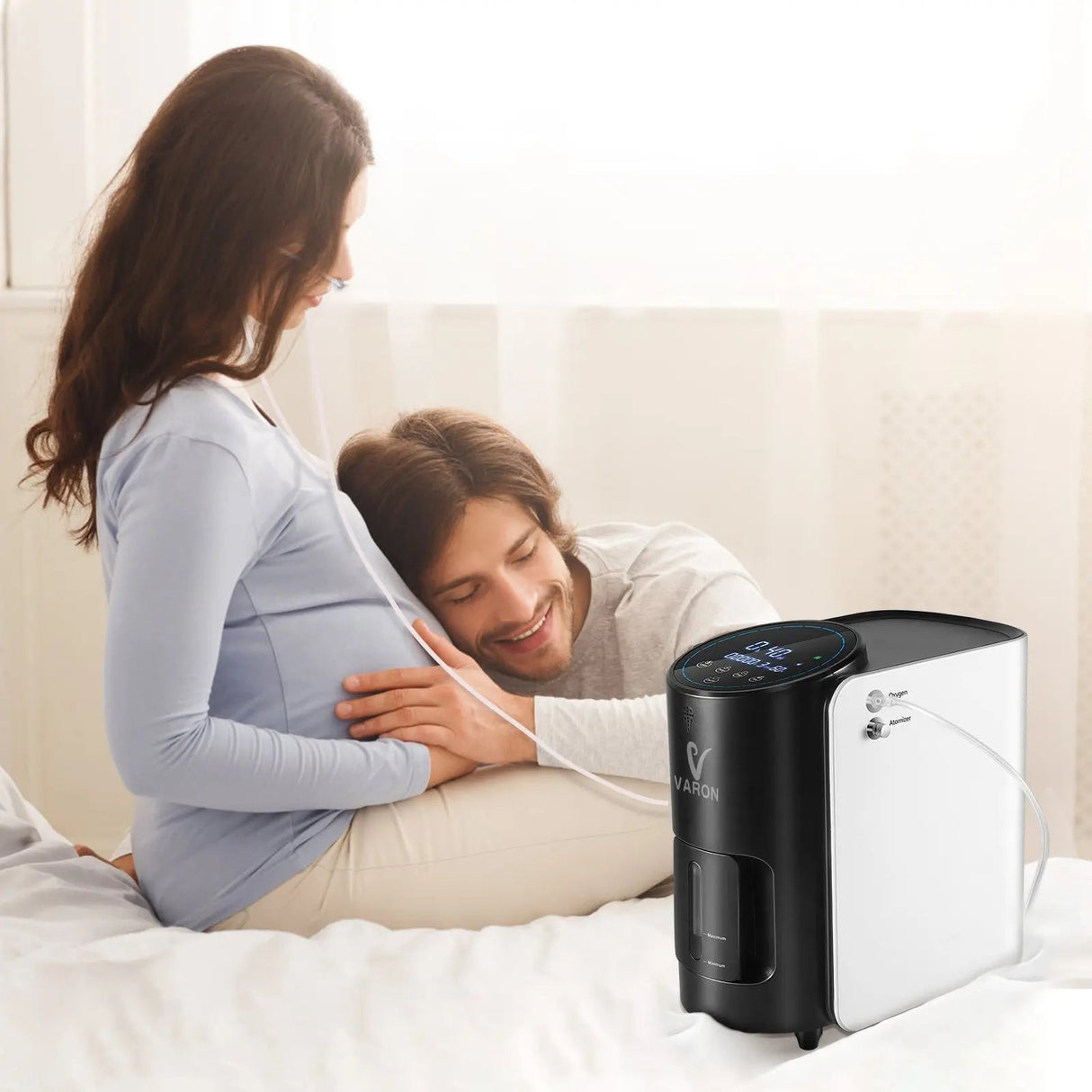 Concentrador de oxigénio doméstico VARON VH-1 | 1-7L/min, Vital Senior Health, certificado CE