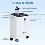 Concentrador de Oxigénio Doméstico VARON VH-3 PRO | Regulação de 10 níveis, terapia confortável, certificado CE