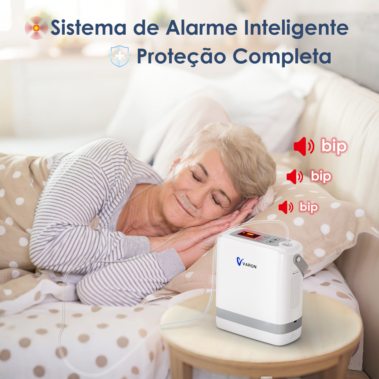 (Pré-venda) VARON VP-8G | Concentrador de Oxigénio Portátil com Fluxo Pulsado (1-8 definições)