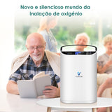 Concentrador de oxigénio portátil VARON VP-1 Pulse, funcionamento contínuo de 24 horas, certificado CE