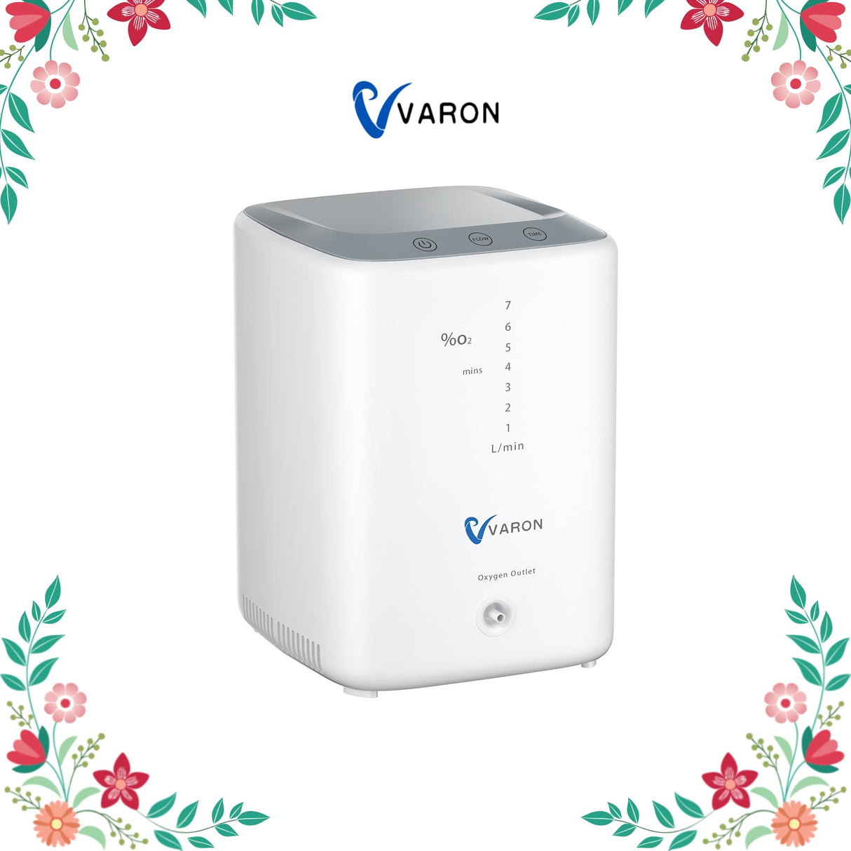 Concentrador de oxigénio doméstico VARON VH-3 | 1-7L/min Terapia confortável, certificado CE