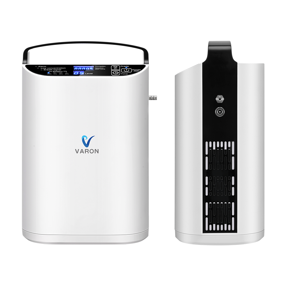Concentrador de oxigénio portátil VARON VP-1 Pulse, funcionamento contínuo de 24 horas, certificado CE