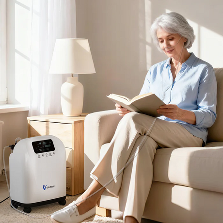 VARON VH-4 Concentrador de Oxigénio  para Uso Domiciliário | Fluxo Contínuo, Certificado CE (1-9 Níveis)