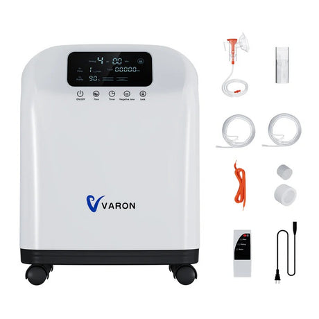 VARON VH-4 Concentrador de Oxigénio  para Uso Domiciliário | Fluxo Contínuo, Certificado CE (1-9 Níveis)
